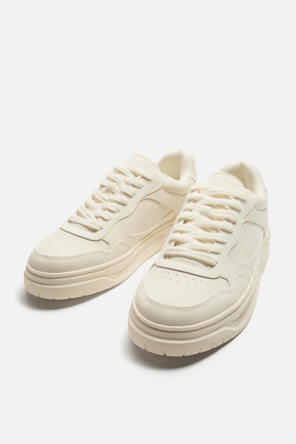 

Ретро- кроссовки ZARA, цвет Bone White