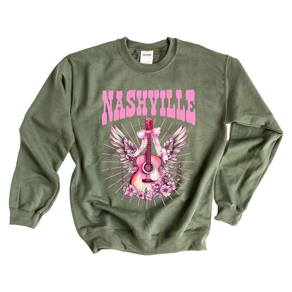 

Толстовка с гитарой Coquette Nashville Simply Sage Market, цвет Military