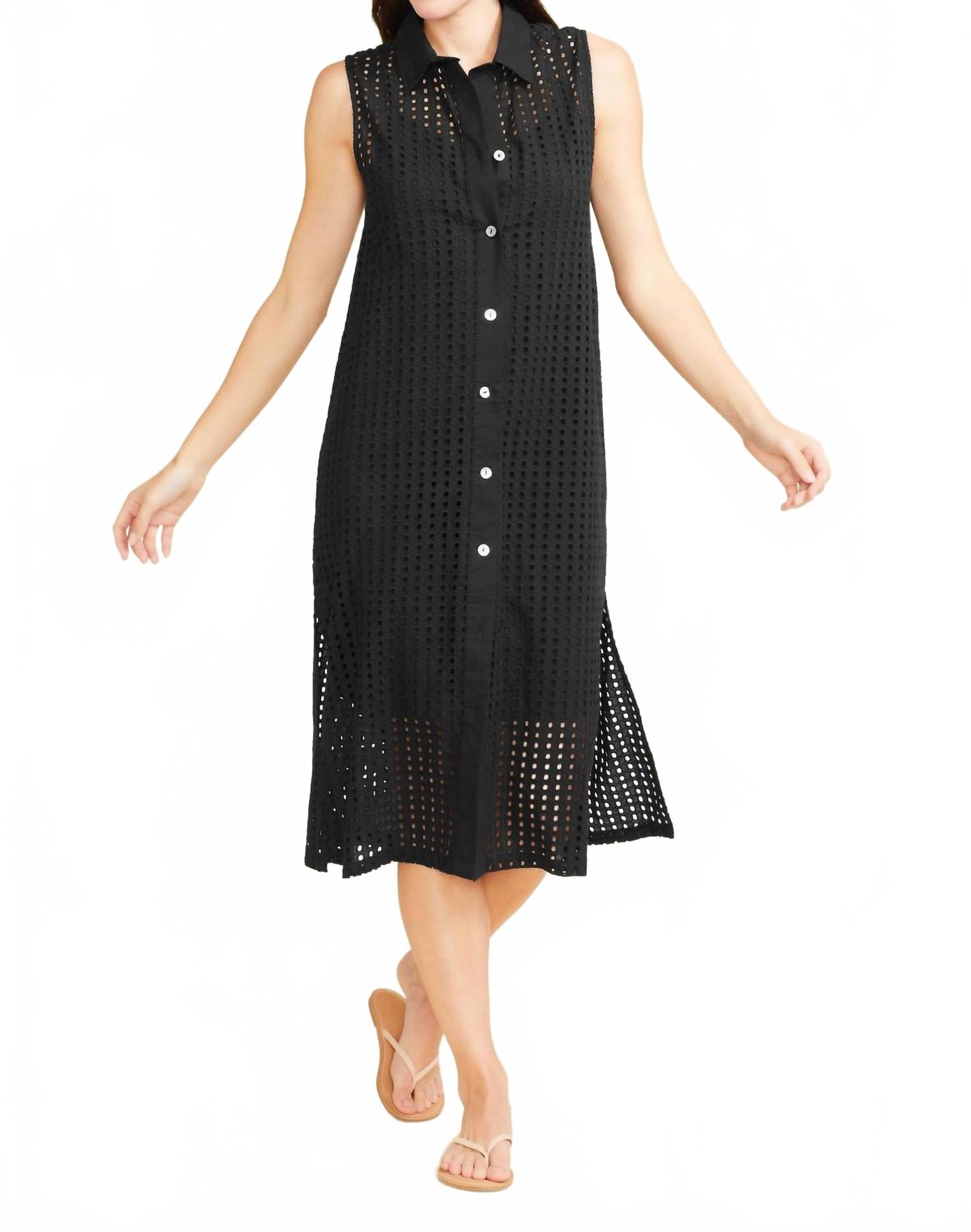 

Женское платье-накидка София в черном цвете Sitano