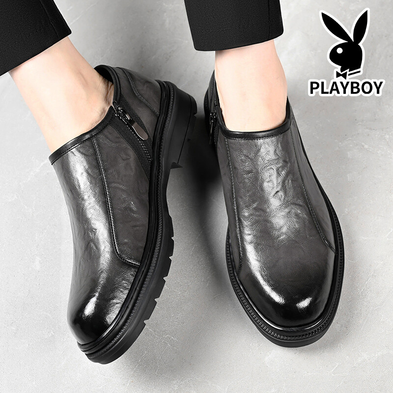 Туфли мужские Men"s Casual Men Low-Top Playboy, серый — фото 4
