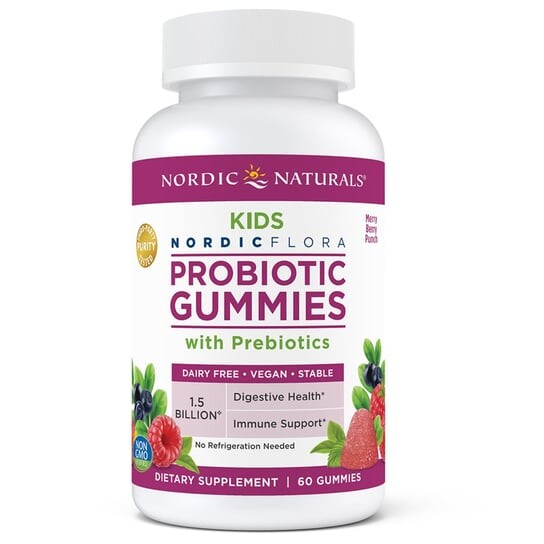 

Nordic Naturals, Probiotic Gummies Kids Пробиотики для детей 1,5 миллиарда КОЕ 60 жевательных конфет