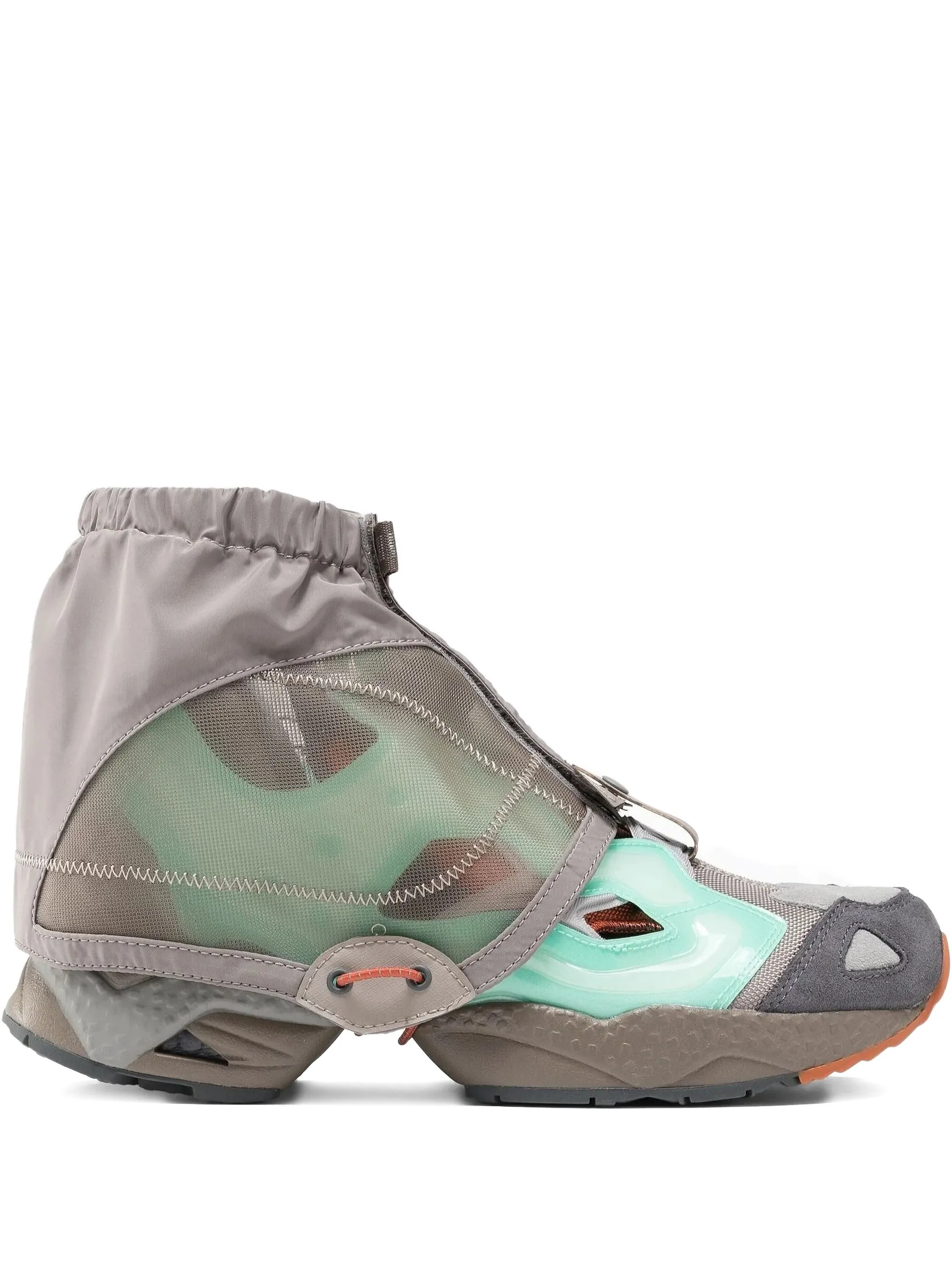 

Кроссовки Instapump Fury 95 Boulder Grey/Trek Grey/Hint Mint из коллаборации с Happy99 Reebok, зеленый