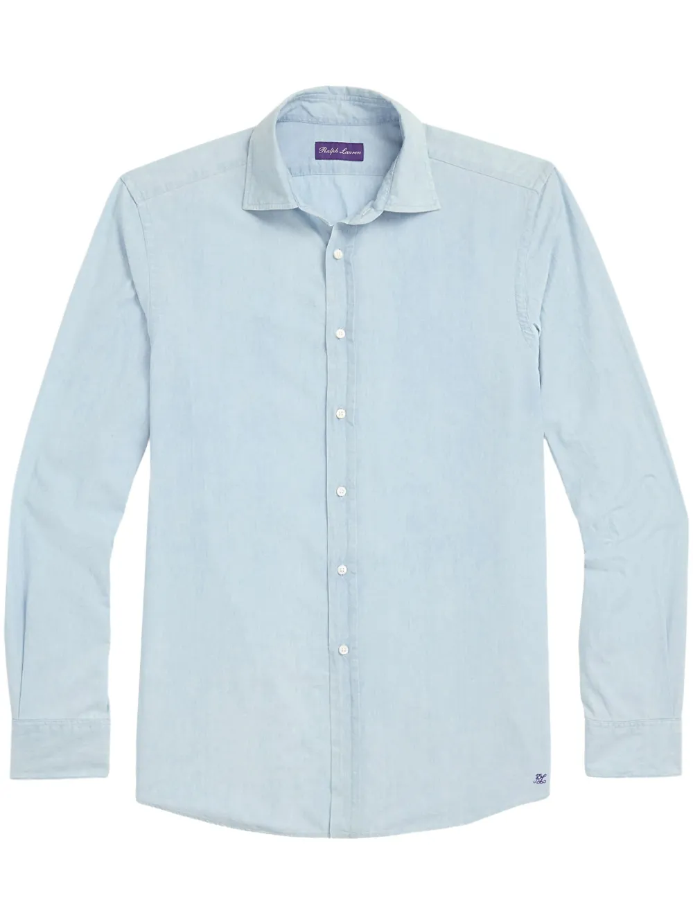 

Рубашка с вышитым логотипом Ralph Lauren Purple Label, синий