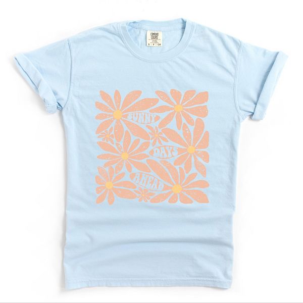 

Футболка Sunny days ahead daisies garment dyed Simply Sage Market, Chambray
