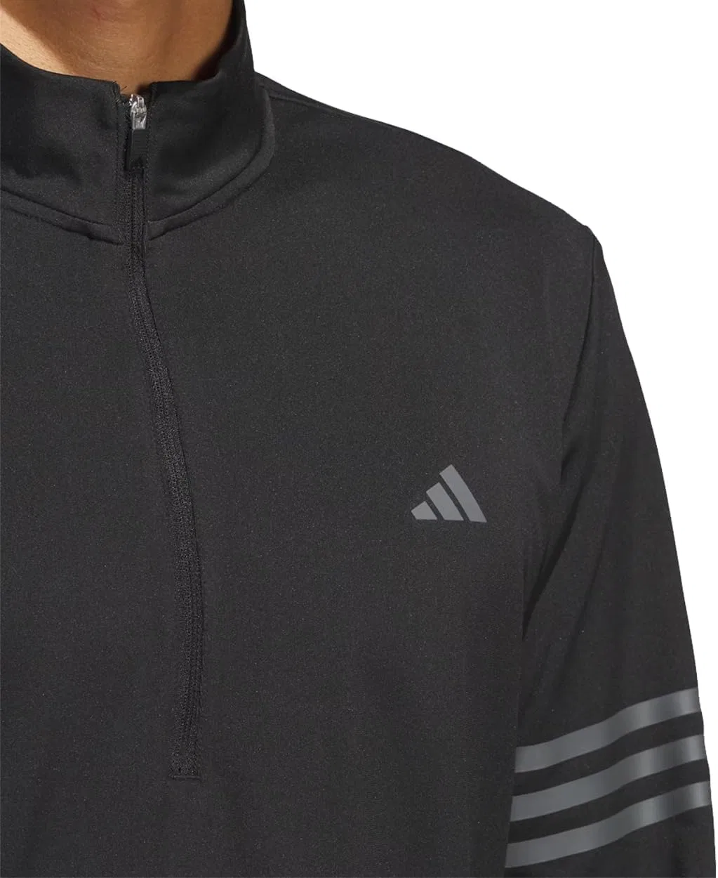 Мужская футболка adidas Adi с тремя полосками и половинной молнией — фото 4
