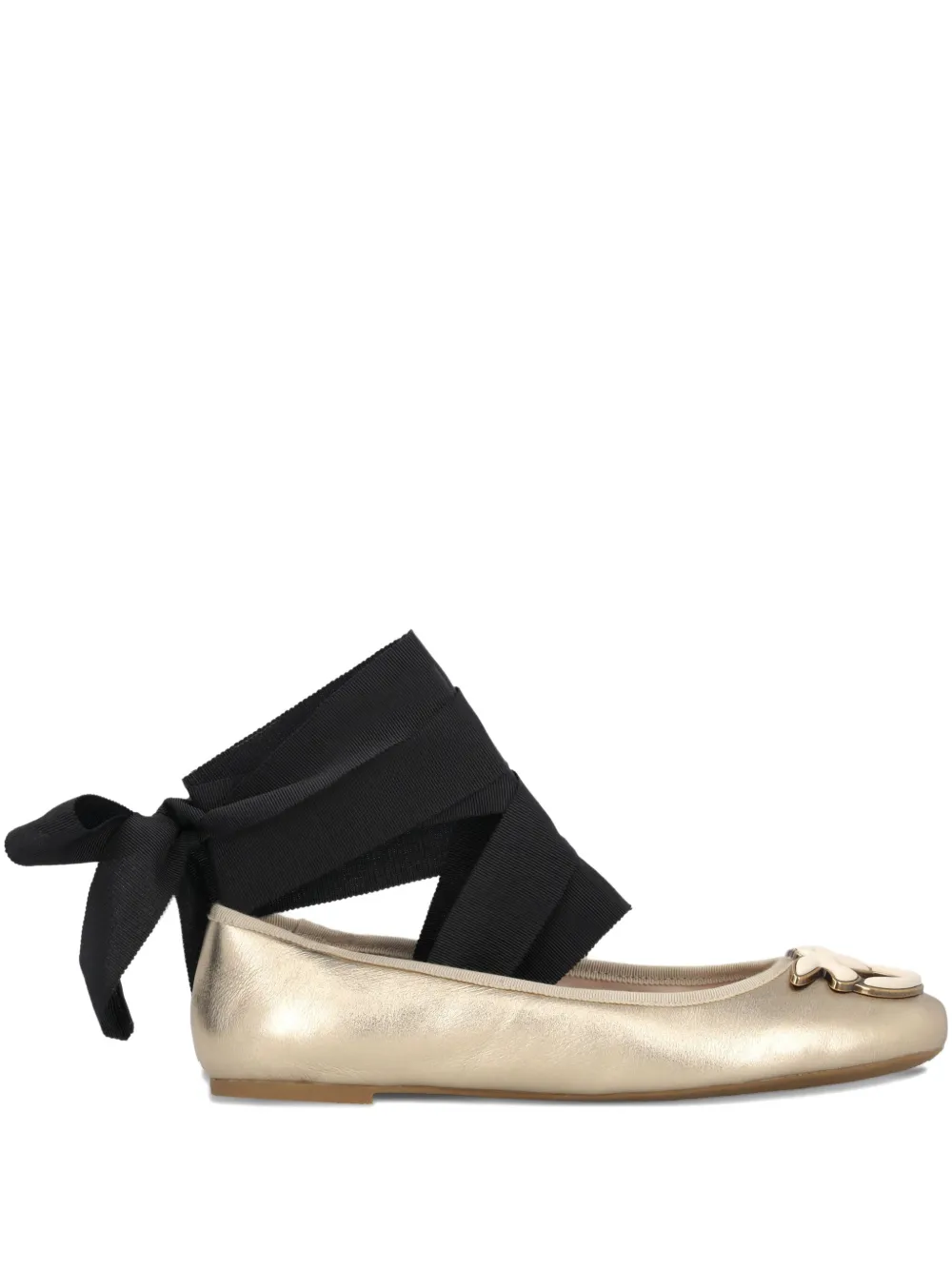 Балетки Gioia 02 с лентой Pinko, золотистый