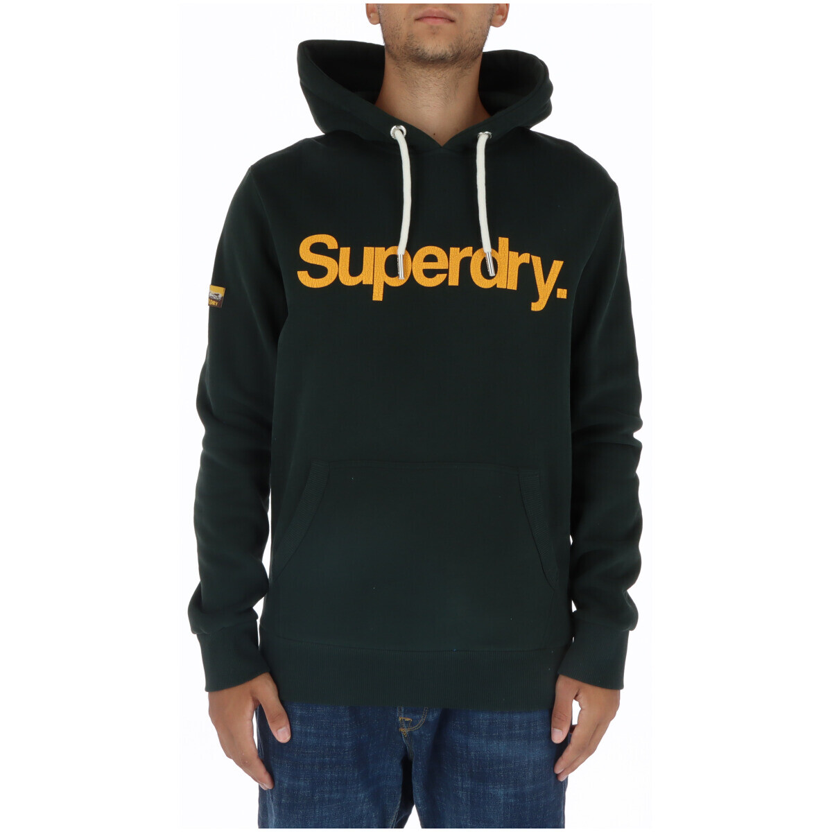 

Толстовка мужская Superdry. с логотипом бренда, темно-зеленый