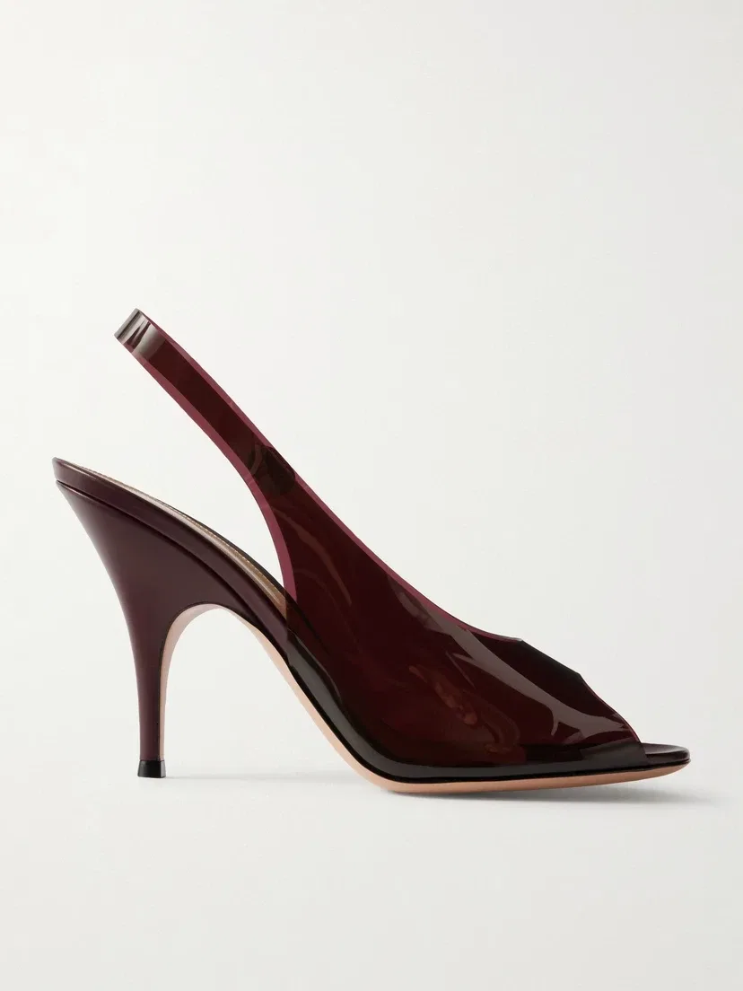 Туфли-слингбэки из ПВХ Gianvito Rossi, бордовый