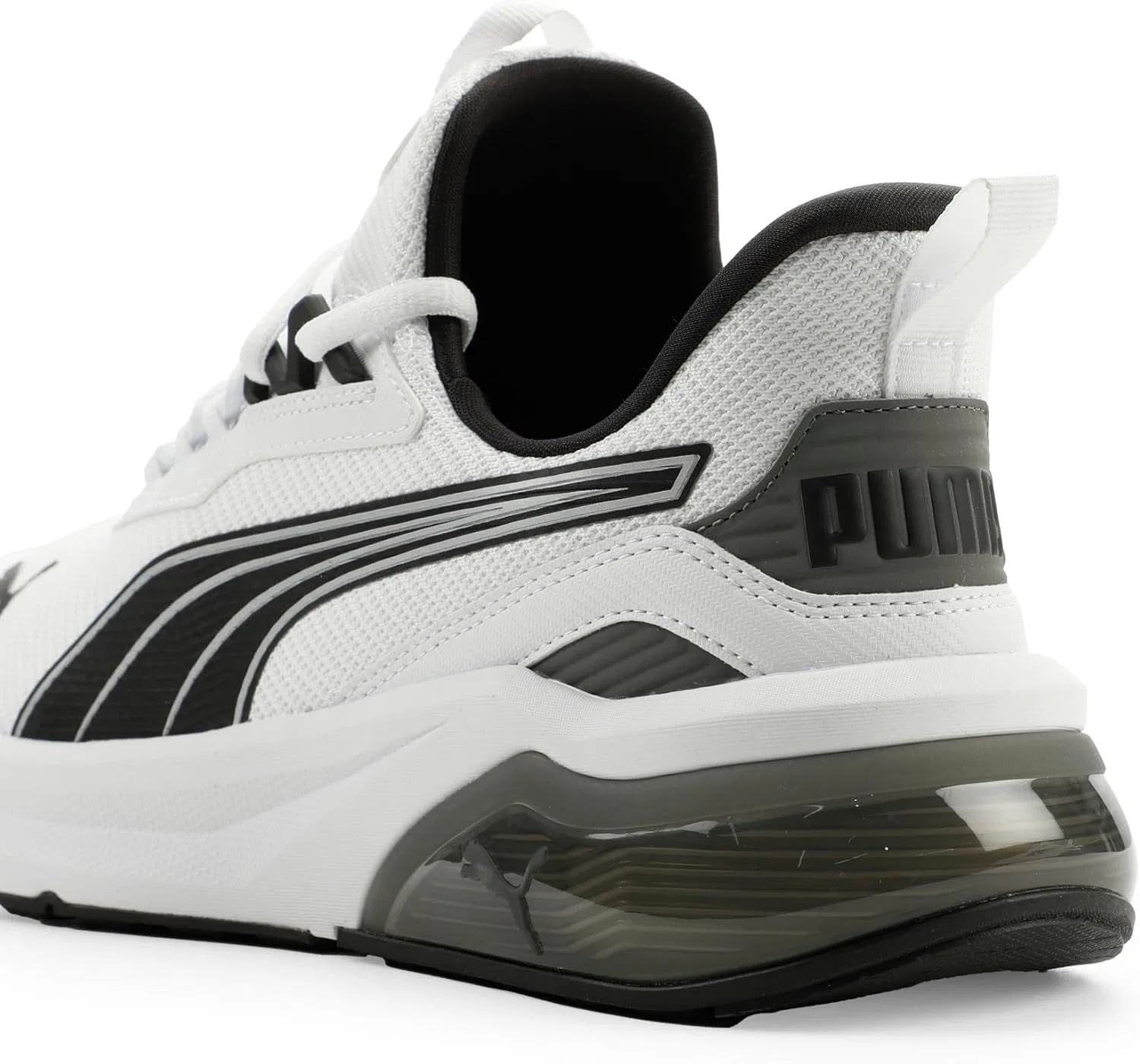 Кроссовки Puma Seeker Herren-Schuhe, Puma Weiß Puma Schwarz Flach Mittelgrau — фото 2