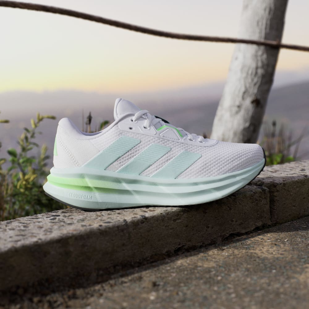 Кроссовки Adidas Galaxy 7 Running Shoes, цвет Cloud White/Halo Mint/Lime Burst — фото 2