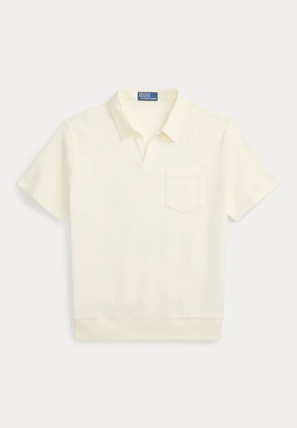 Рубашка-Поло стандартного кроя с сотовой сетчатой структурой. Polo Ralph Lauren, Pale Cream — фото 4