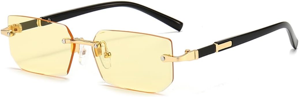 

Солнцезащитные очки с защитой UV400 | Без оправы, металлические петли, градиентная оправа | для женщин и мужчин, для занятий спортом на открытом воздухе и вождения DSVIGF, 03