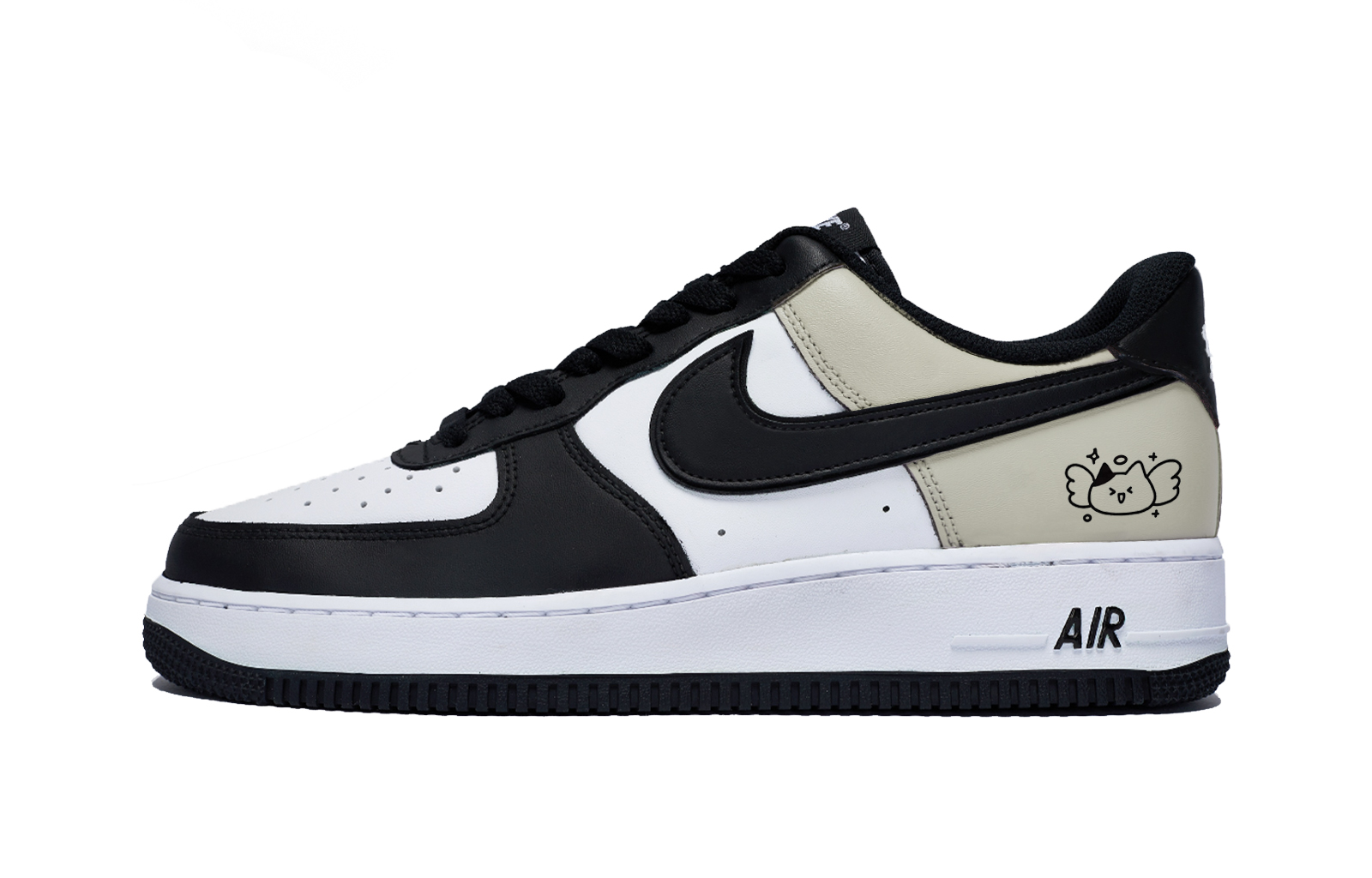

Nike Кроссовки Air Force 1 Puppy Fragment Low Top Skateboard мужские белый серый