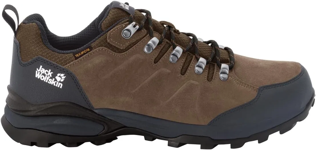 Мужские прогулочные туфли Jack Wolfskin Refugio Texapore Low M, Brown Phantom — фото 2