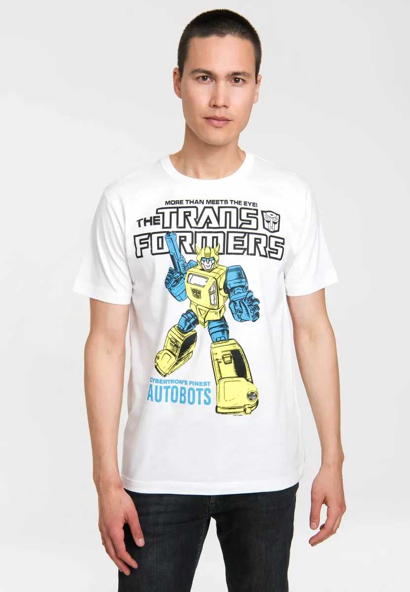 

Футболка Logoshirt "Шмель - Трансформеры", с крутым принтом спереди, белый