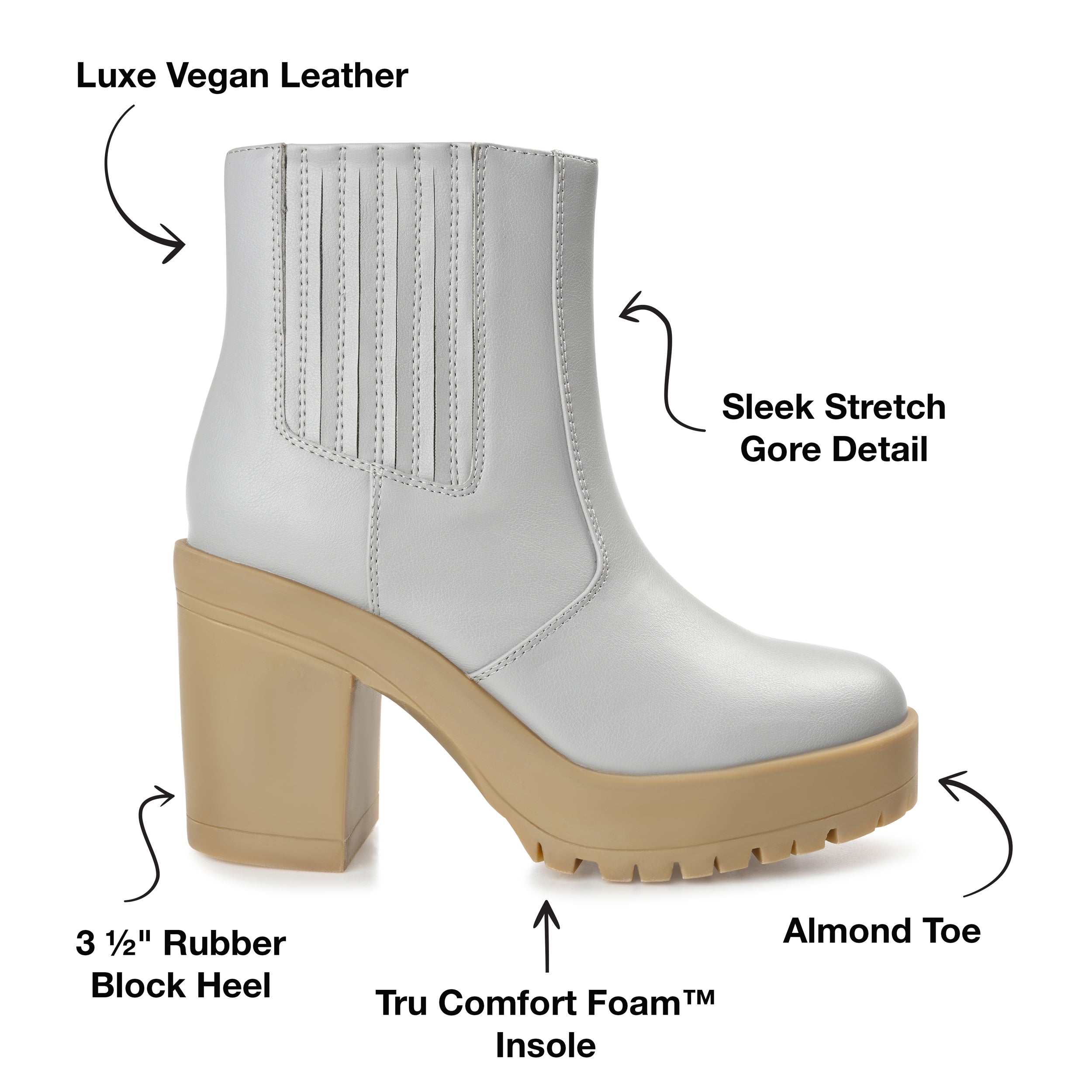 Женские ботильоны Tru Comfort Foam Riplee из коллекции Journee, серый — фото 4