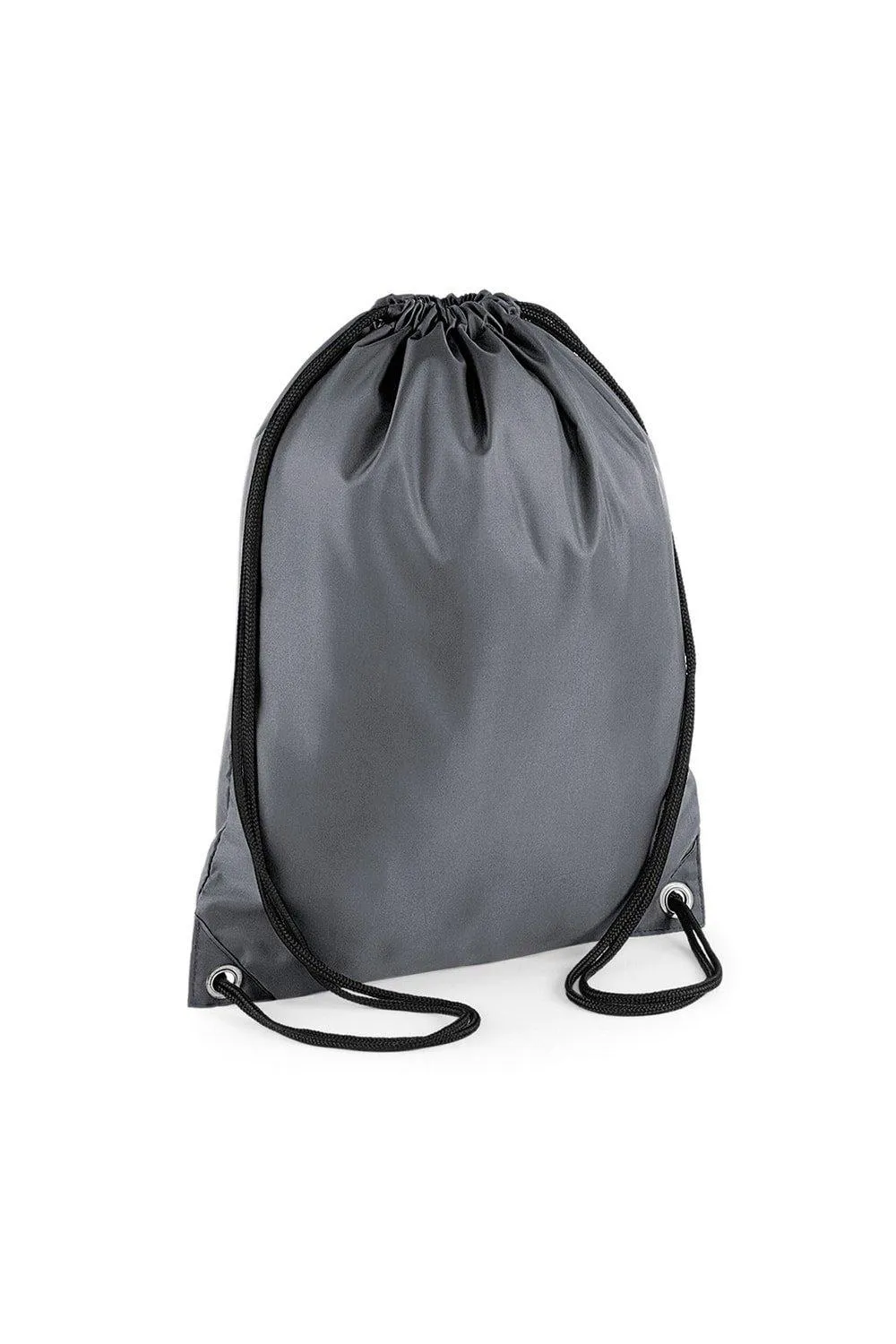 

Бюджетная водостойкая спортивная сумка Gymsac на шнурке (11 литров) Bagbase, серый