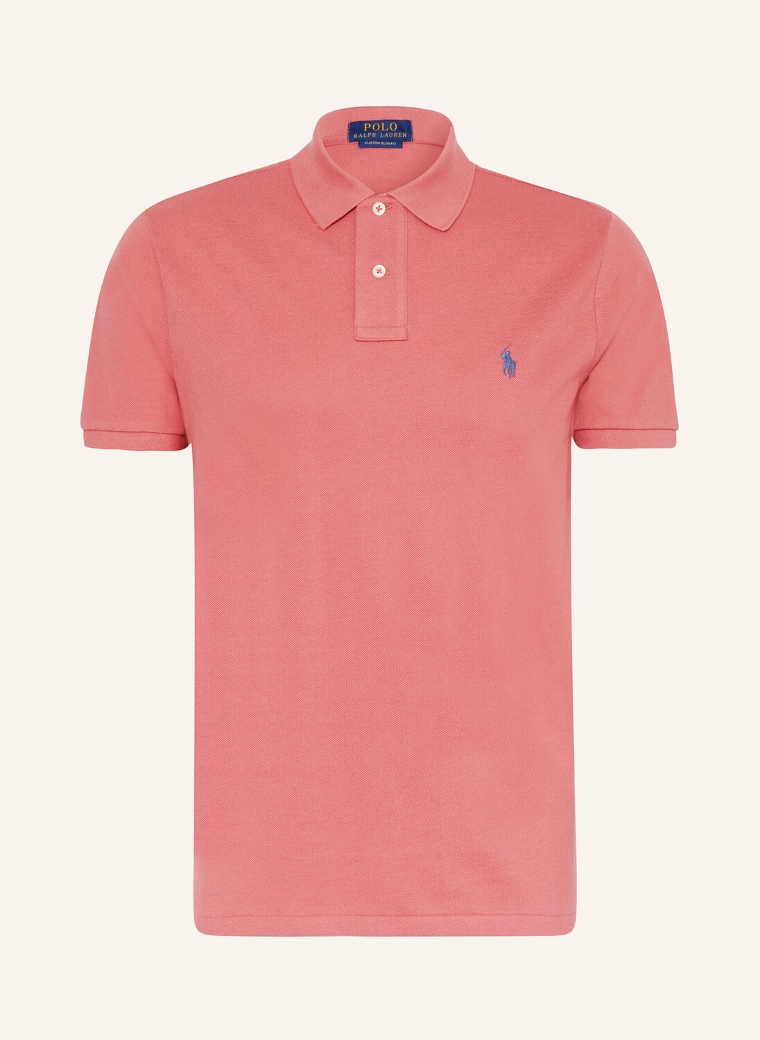 

Рубашка поло узкого кроя из пике на заказ POLO RALPH LAUREN, светло-красный
