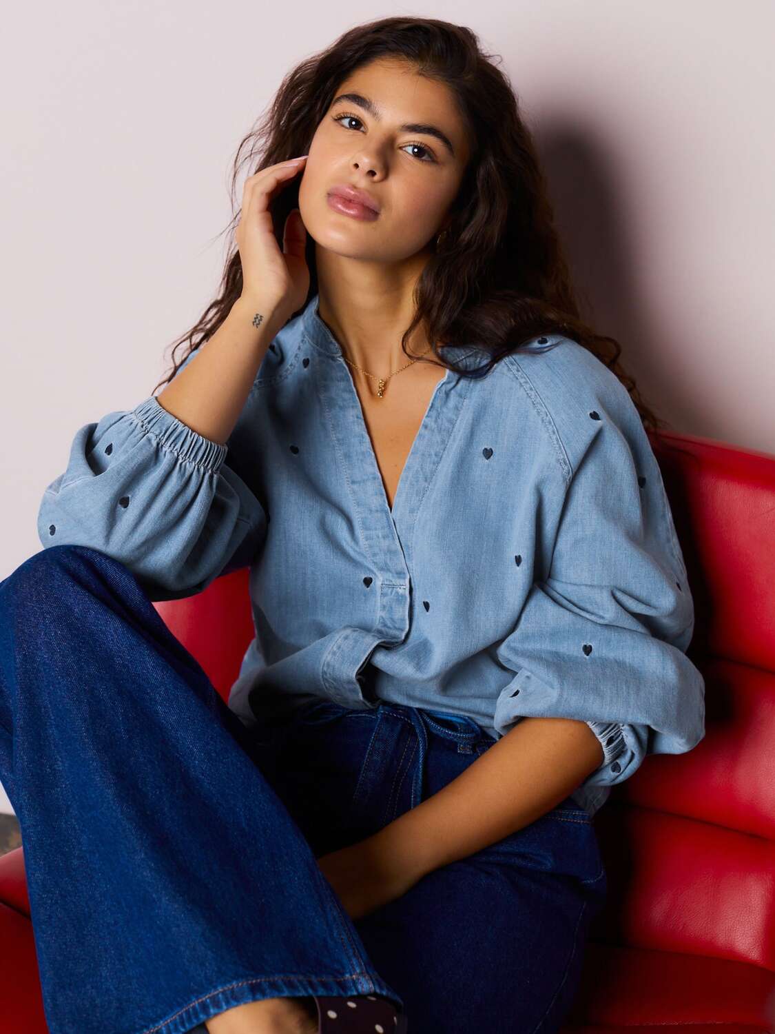 Next Блузка в цвете Marine Blue, Blue Denim — фото 4