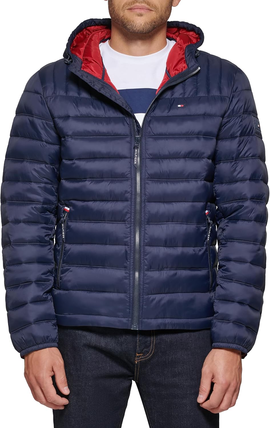 

Мужская водонепроницаемая куртка-пуховик с наполнителем Ultra Loft и капюшоном от Tommy Hilfiger, Midnight