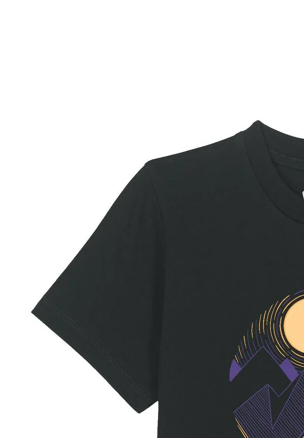 Футболка с геометрическим пейзажем (3 принта) Watapparel, Black — фото 4