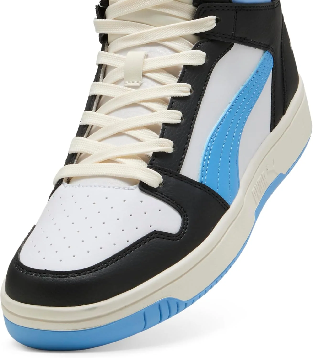Кроссовки PUMA Unisex Rebound Layup Lo Trainers, черный/светло-голубой/слоновая кость — фото 2