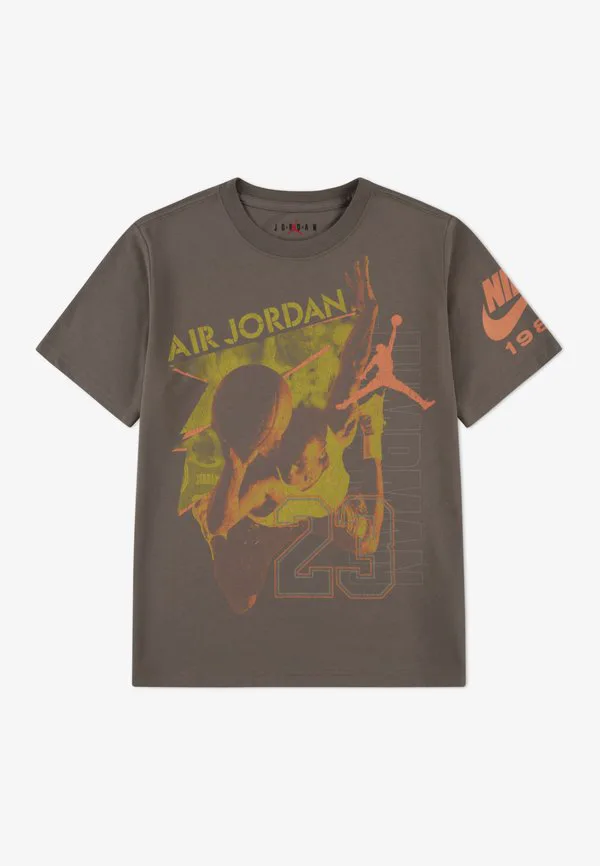 Футболка с винтажным принтом Jordan, Olive Grey