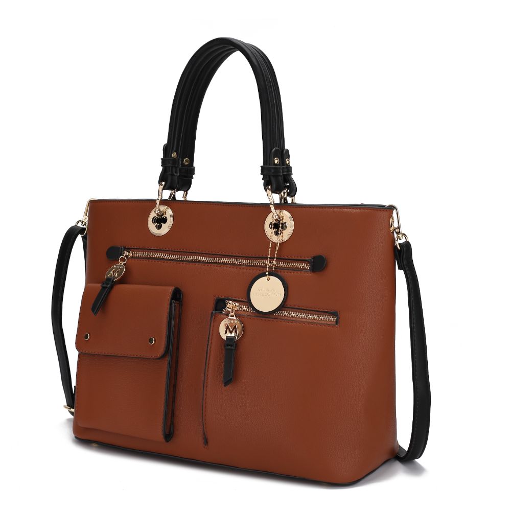 

Сумка-портфель Julia с несколькими карманами MKF Collection By Mia K., цвет cognac-black, Черный, Сумка-портфель Julia с несколькими карманами MKF Collection By Mia K., цвет cognac-black