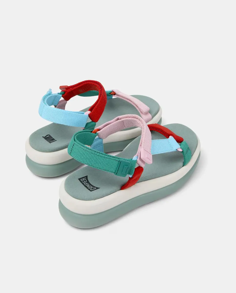 Женские босоножки на платформе Pelotas Flota Up Twins Camper, красный — фото 4