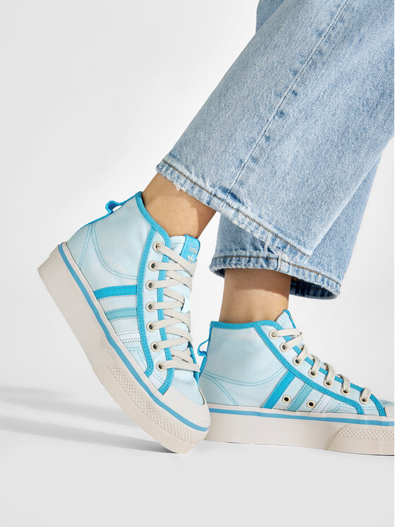 Тканевые кроссовки Nizza Platform Mid GX4604 Adidas, синий — фото 2