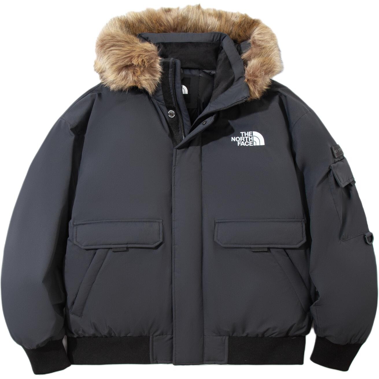 

Пуховик унисекс угольно-серый The North Face, цвет Charcoal