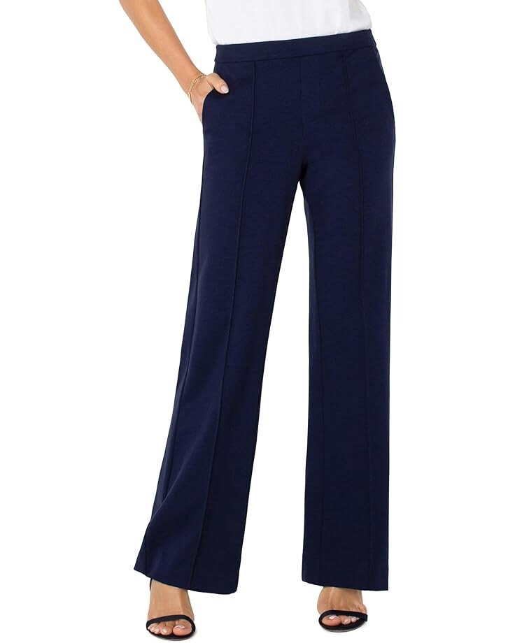 

Брюки Liverpool Los Angeles Pull-On Wide Leg Trouser 31", цвет Cadet Blue