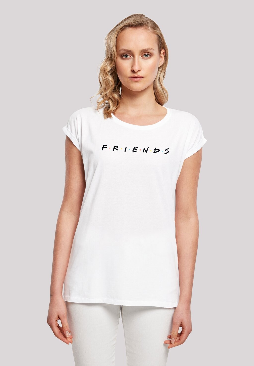 

Футболка с принтом Friends Tv Serie Text Logo Wht F4NT4STIC, белый