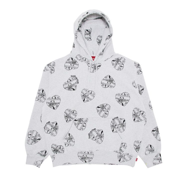 

Толстовка Supreme Love Cash Hooded Sweatshirt, Ash Grey