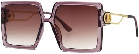 

Крупные квадратные солнцезащитные очки для женщин, модные, классической формы, винтажные солнцезащитные очки для мужчин, ретро-очки, защита от УФ-излучения UV400 MTZJH, Purple