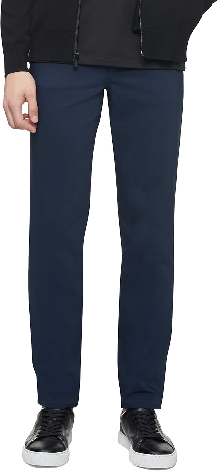 

Мужские брюки Calvin Klein Move 365 Stretch Slim Fit из высокотехнологичного тканого материала, устойчивые к складкам, Sky Captain