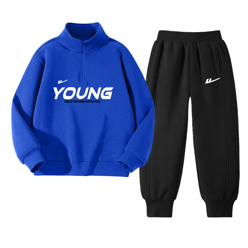 Детская повседневная спортивная одежда WARRIOR, Colorful Blue/H Youth White Text-Black/H White Logo K