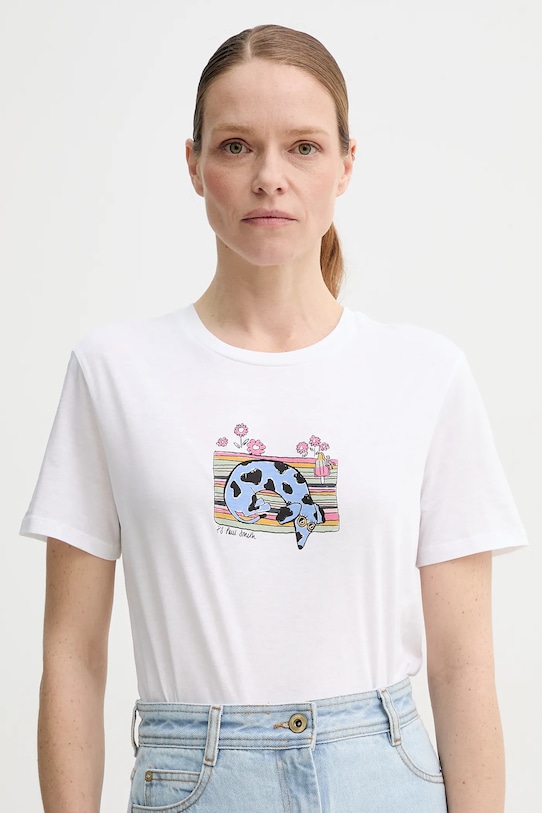 

Хлопковая футболка Ps Paul Smith, белый