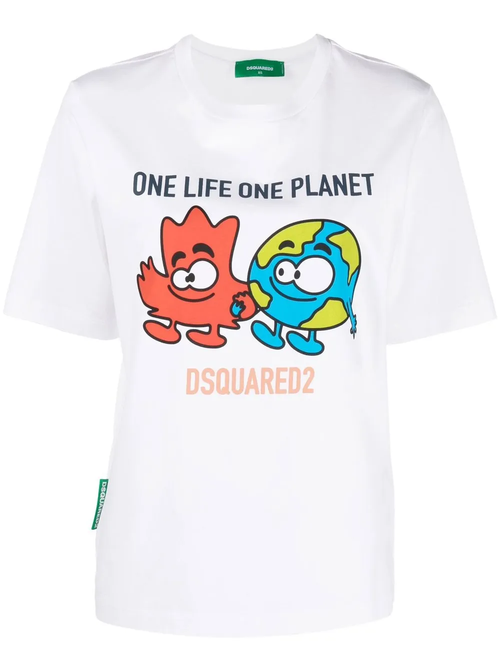 

Футболка с графичным принтом DSQUARED2, белый