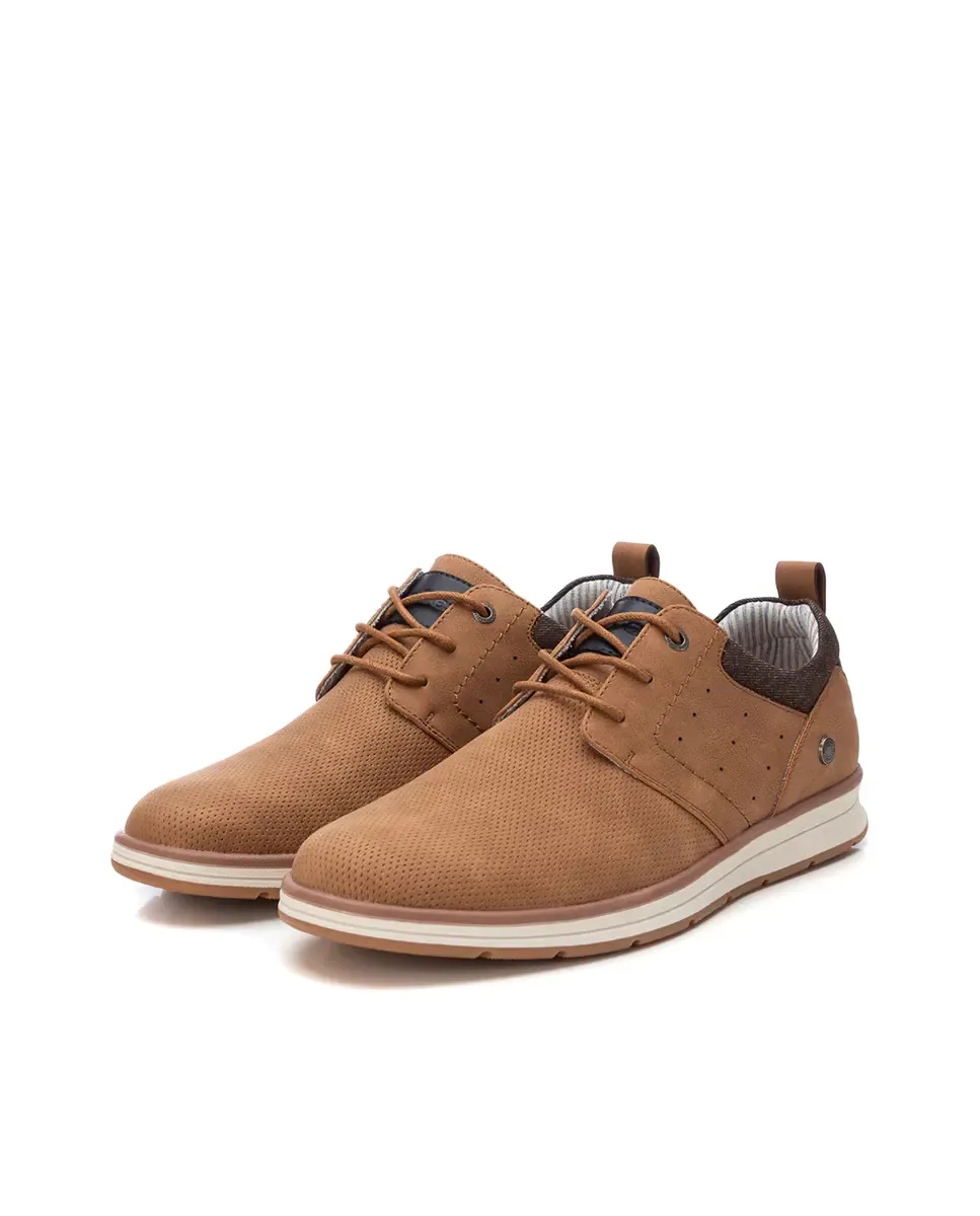 Мужские туфли с шнуровкой и резиновой подошвой Refresh, Camel — фото 4