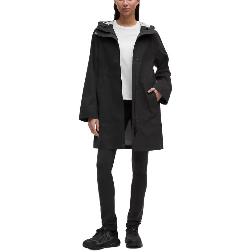 

Lululemon Водонепроницаемая женская куртка от дождя, Black/BLK