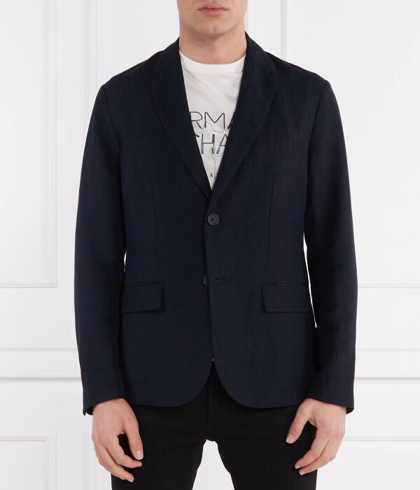 

Льняная куртка Regular fit Armani Exchange, синий