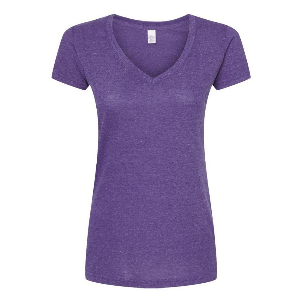 

Tultex Женская футболка с V-образным вырезом из полиэстера, цвет Heather Purple