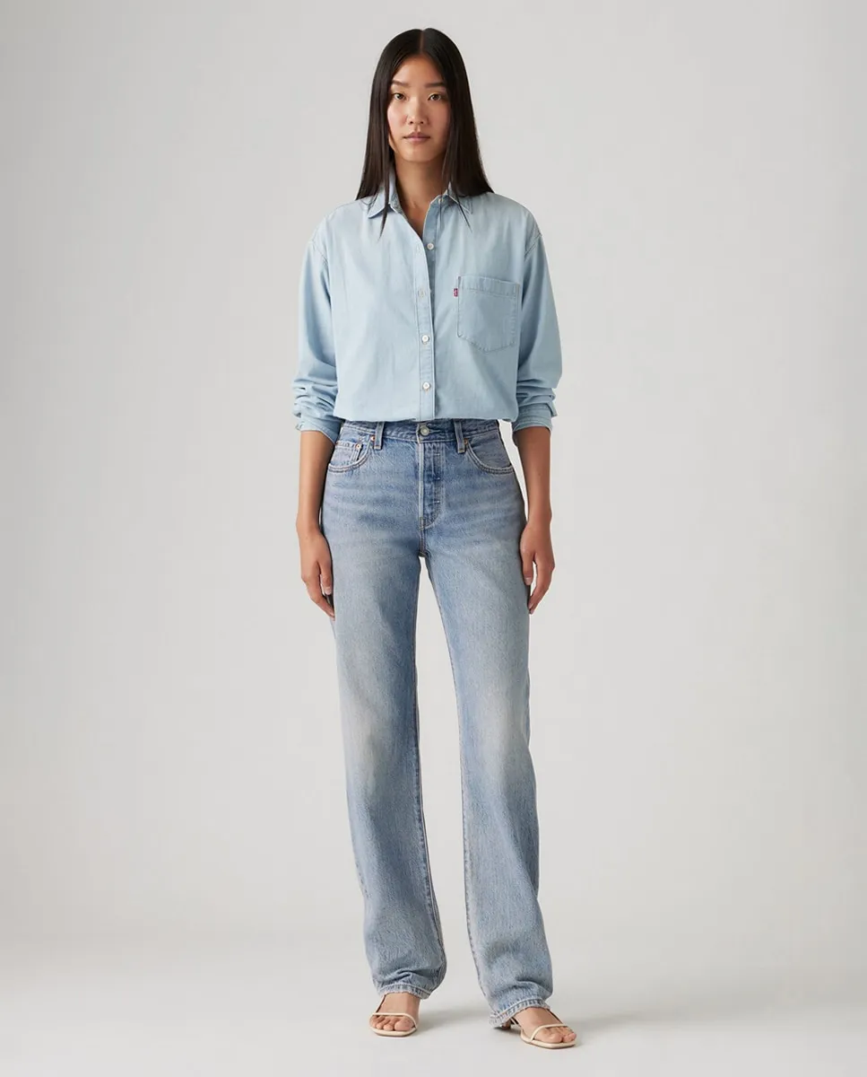 

Женские прямые джинсы 501 90-х Lightweight Levi's, светло-голубой