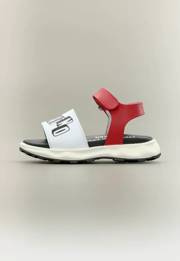 Сандалии унисекс Moschino, White/Red/Black