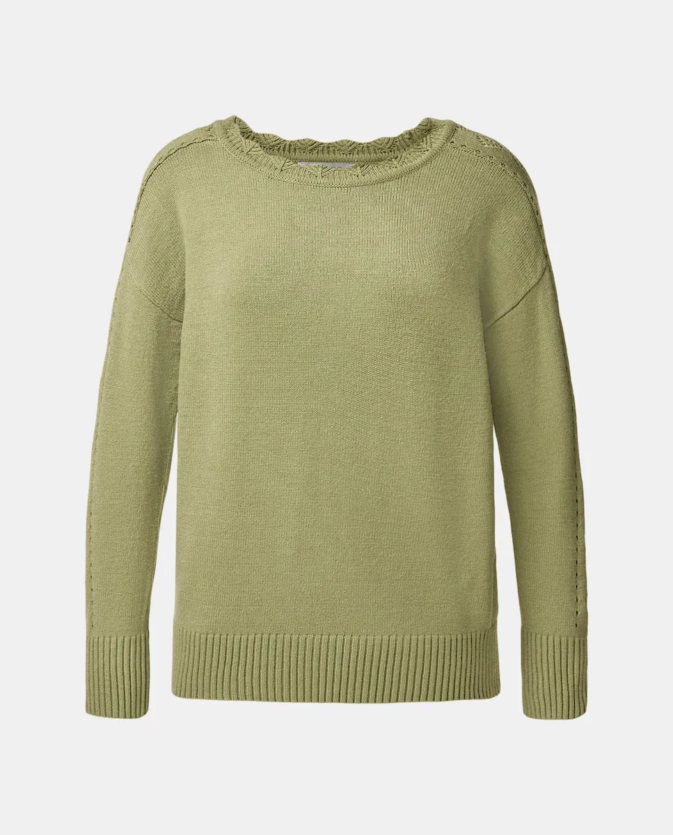 

Женский свитер с длинным рукавом однотонный Zermatt, зеленый