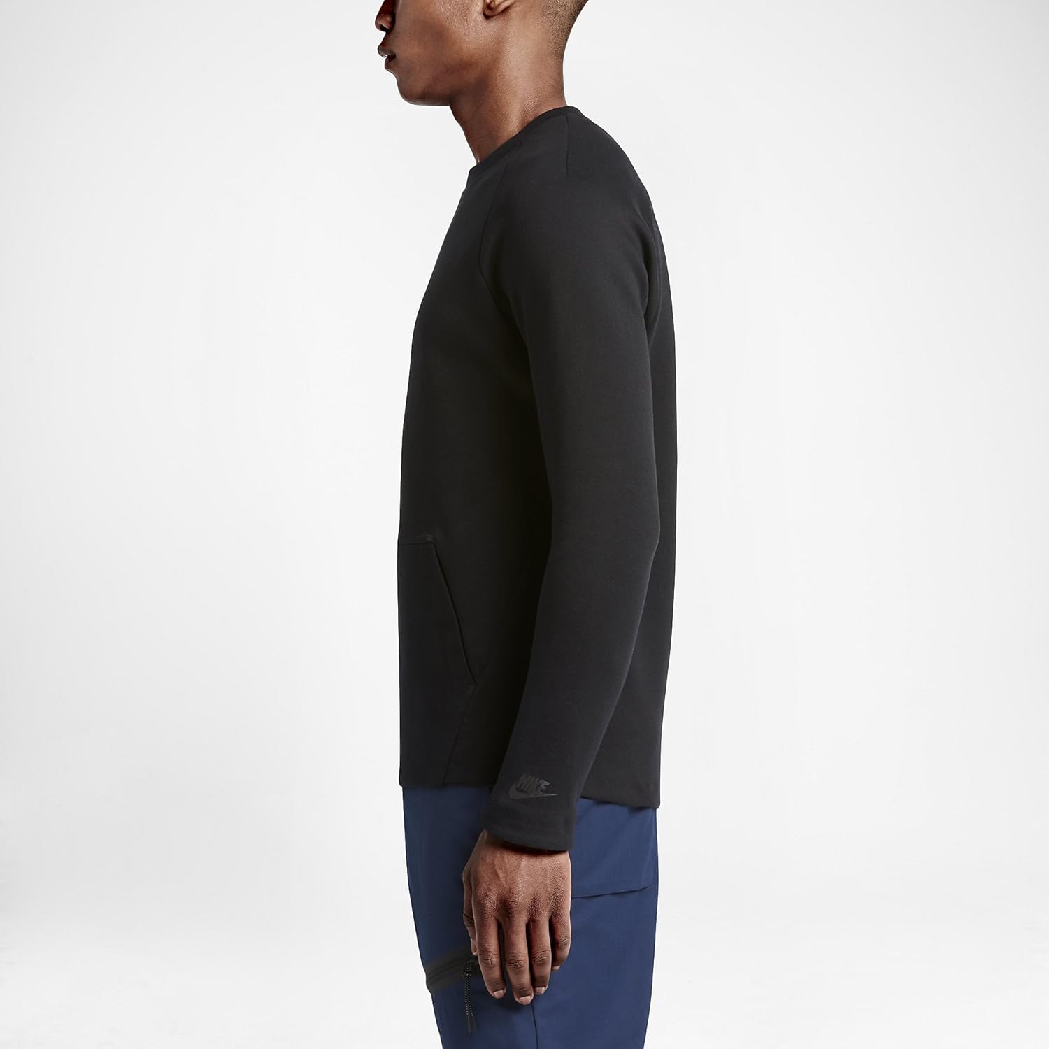 Мужская толстовка Nike Tech Fleece Crew 727359, Black — фото 3