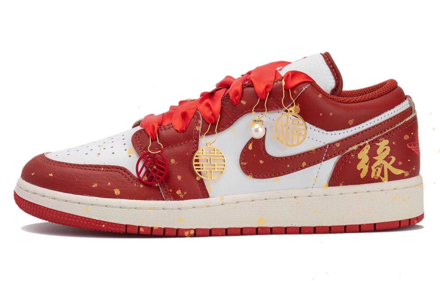 

Jordan Air Jordan 1 винтажные баскетбольные кроссовки женские, White/Gold