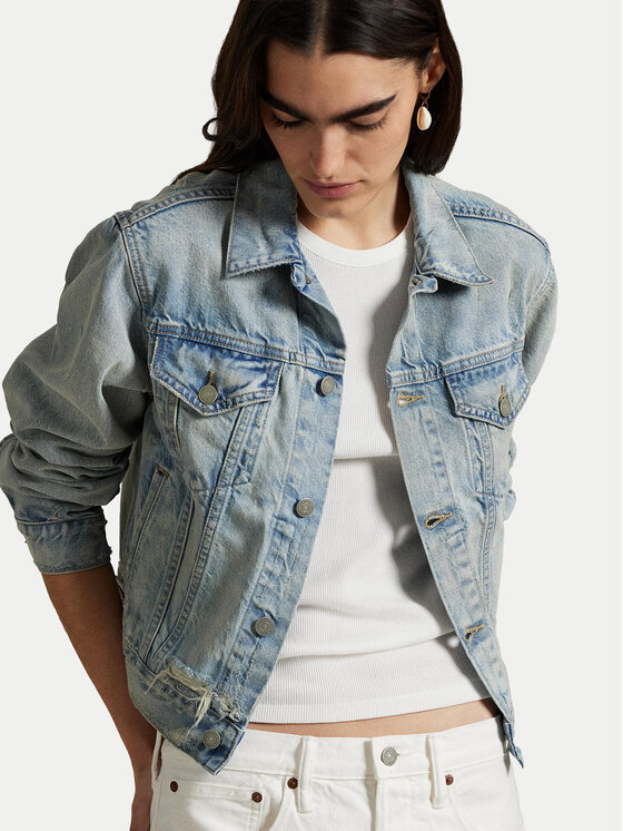 Джинсовая куртка regular fit 211969393001 Polo Ralph Lauren, синий — фото 4