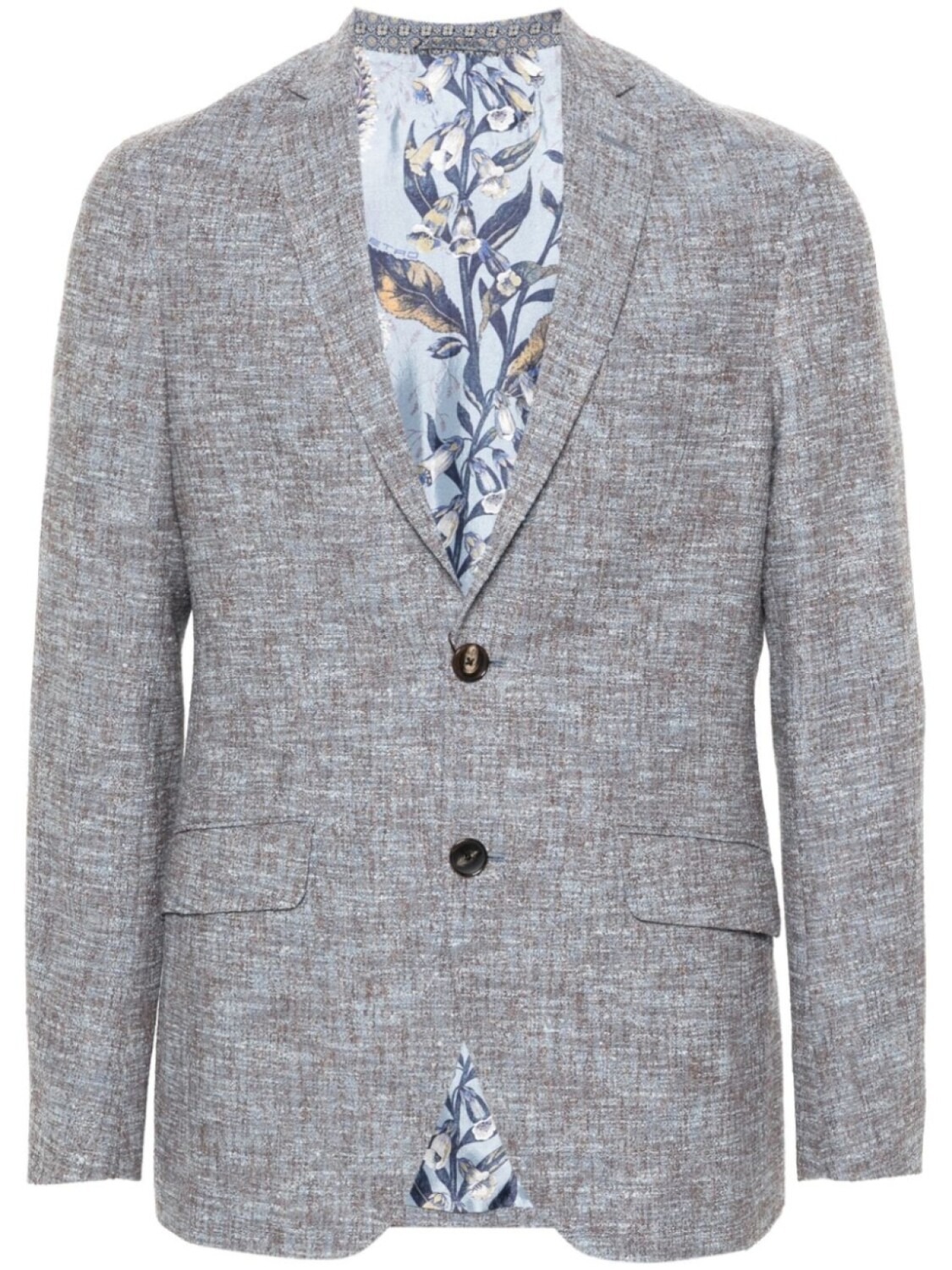 

ETRO однобортный пиджак из букле, синий